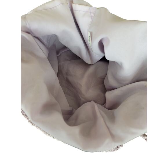 Lavender Crochet Knit Shoulder Bag Boho Hobo Tote Purse Handmade Medium - Picture 3 of 10